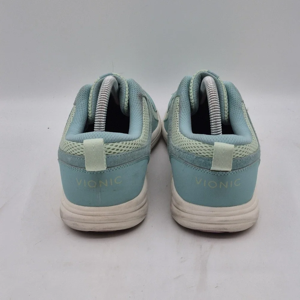 Vionic Zesta Shoes Womens Size 8.5 Blue Mesh Suede Athletic‎ Sneakers Comfort 39